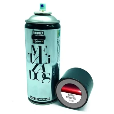 Imagen de AC Bote de Pintura en Spray Fabricado España Ideal para cualquier superficie, Madera, Metal, Cartón, Piedra o Cerámica Capacidad 200 ML Color Burdeos Metalizado