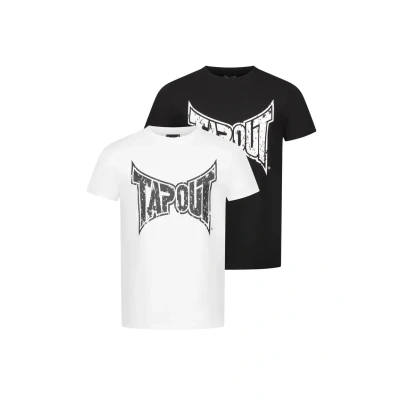 Imagen de Tapout Normale Passform Doppelpack Amboyn Camiseta estampada, Hombre, Talla: Large, Black white