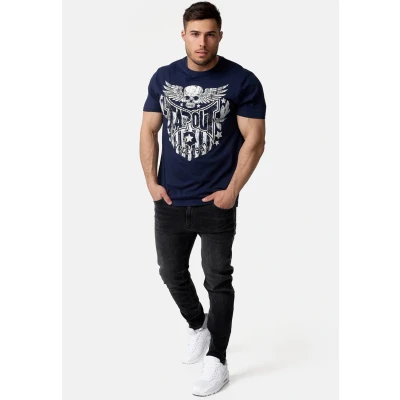 Imagen de Tapout Normale Passform Westlake Camiseta estampada, Hombre, Talla: Large, Navy white