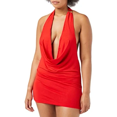 Imagen de Penthouse, Mini Vestido, diferentes tamaños, Lencería, &#039;Heart rob&#039;, 2 piezas, rojo, Talla:S M