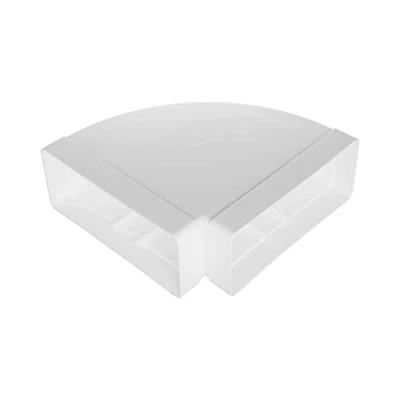 Imagen de Vent Systems 220 x 90 mm Hoja de tubo rectangular horizontalmente para la conexión tubería. Ángulo: . Sistema ventilación, calefacción, enfriamiento.