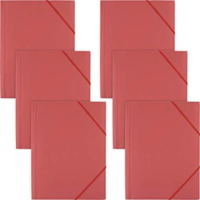 Imagen de D.RECT Carpeta con gomas elásticas (6 unidades), color rojo