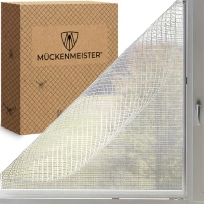 Imagen de MÜCKENMEISTER Mosquitera para ventana, poliéster, color blanco, 130 x 150 cm