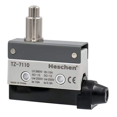 Imagen de Heschen Interruptor de límite horizontal TZ 7110 Actuador émbolo resorte delgado AC 380V 10A solo polo Momentray
