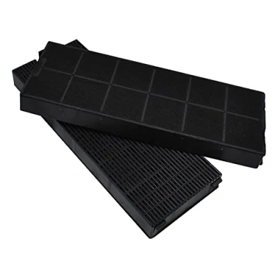 Imagen de AllSpares filtro de carbón activo (2 uds.) KF63 / ACC918 34534 AMC26 acero aleado compatible con Atag/Pelgrim/Etna/Candy
