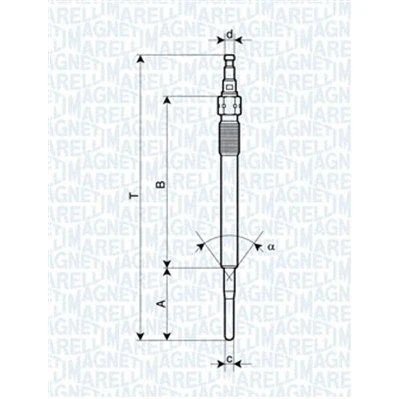 Imagen de MAGNETI MARELLI 062900051304 Bujía de precalentamiento 4,4V 8A M8X1 AUDI: A3 Hatchback, A4 B7 Berlina, Sportback, VOLKSWAGEN: Passat B6 Berlina