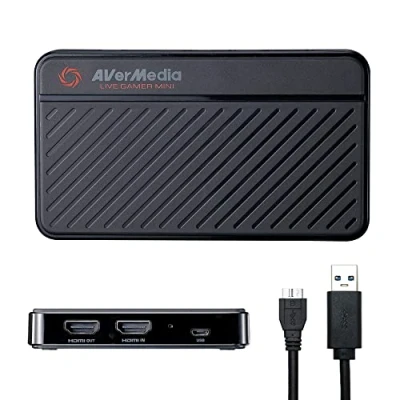 Imagen de AVerMedia Live Gamer MINI GC311, 1080p60 Full HD Passthrough, tarjeta de captura juegos USB 2.0, codificador hardware, Plug &amp;, Play, para principiantes, Switch, PS4, Xbox, iPhone, iPad