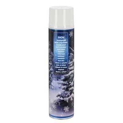 Imagen de Spetebo Spray de nieve XL para Navidad, color blanco, 600 ml, decoración artificial rociar, decorativa, pintura nieve, árbol Navidad
