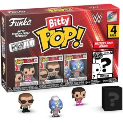 Imagen de Funko Bitty Pop!: WWE Razor Ramon ™, Pop! Diesel Rey Mysterio®, ¡y un Misterio Figura 0.9 Pulgadas (2.2 cm) coleccionables Idea de Regalo Topper Pastel