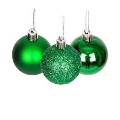 Imagen de Bolas de Navidad irrompibles 1.96 pulgadas/18 Unidades, Color Verde Oscuro, decoración árbol Navidad, Adornos Colgantes Vacaciones, Brillante, Mate,