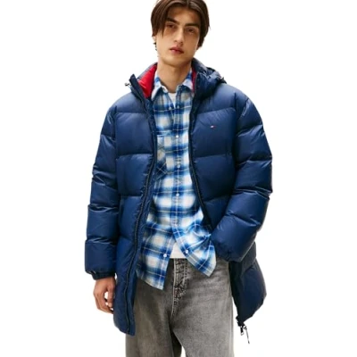 Imagen de Tommy Jeans Essential DOWN Parka Chaqueta de invierno, Hombre, Talla: Small, Dark night navy