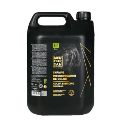 Imagen de MENFORSAN Champú intensificador de Color para Caballos, 5L Potencia el Natural Bio Vegan Friendly 100% Premium Horse Care