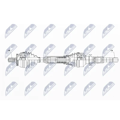 Imagen de NTY NPW VV 053 Árbol de Transmisión Eje delantero, derecha 1029 automática VOLVO: XC90 I