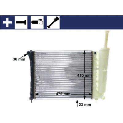 Imagen de MAHLE ORIGINAL CR 1859 000S Radiador, refrigeración del motor FIAT: 500 Hatchback, C Cabrio, FORD: KA Hatchback