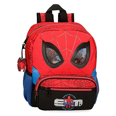 Imagen de Marvel Spiderman Protector Mochila Preescolar adaptable Rojo 23x28x10 cms Poliéster 6,44L