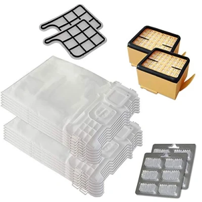 Imagen de Juego de 12 bolsas aspiradora + ambientadores 2 filtros Hepa protección del motor para Folletto Vorwerk Kobold 135, 136, 135 SC, VK VK135, VK136, FP135, FP136