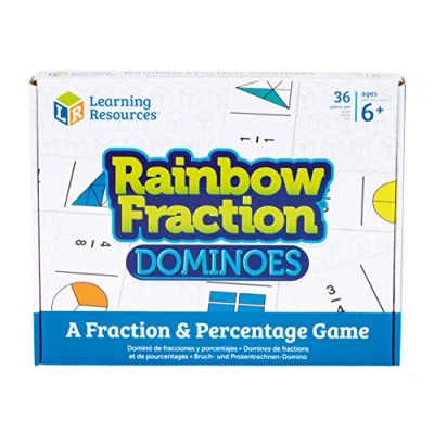Imagen de Learning Resources Fichas de dominó con fracciones Rainbow Fraction