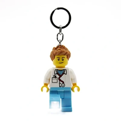 Imagen de Llavero Lego Icónico Médico Linterna Figura de 76 mm Altura (KE184) 2 Pilas CR2025 Incluidas