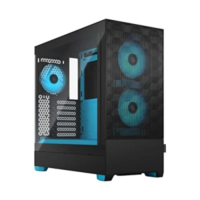 Imagen de Fractal Design Pop Air RGB Cyan Core Tempered Glass Clear Tint