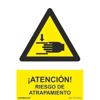 Imagen de Señal ¡Atención! Riesgo de Atrapamiento, con tintas UV SEKURECO