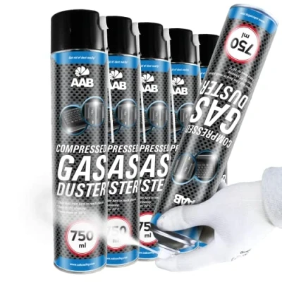 Imagen de AAB Cooling Compressed Gas Duster 750ml Conjunto de 5 Spray Hielo para Congelación Tuberías, Congelar, Spray, Congelación, Enfriamiento