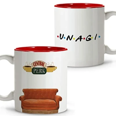 Imagen de LolaPix Taza Friends. Tazas Originales para Regalar. Regalos Frikis. Cerámica. 330ml. Friends Unagi