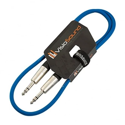 Imagen de Jack TRS Estéreo 6.35mm 1/4&quot; a Cable TRS/Cable con Audio Balanceado 1m Azul