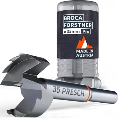 Imagen de Presch Broca Forstner Ø 35mm para madera ultra afilada y duradera Punta central de alta precisión agujeros perfectamente redondos Rendimiento fiable con vida útil optimizada