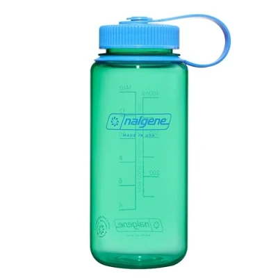 Imagen de Nalgene Botella de agua, ligera, sostenida Tritan sin BPA, inastillable, para mochileros, senderismo, gimnasio, 16 onzas, boca ancha, verde pastel