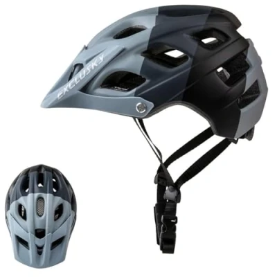 Imagen de Casco Bicicleta Adulto MTB, Exclusky Bici Enduro Hombre con Visera para Patinete BMX Ciclismo (56 61cm) (Negro Gris)