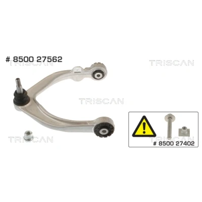 Imagen de TRISCAN 8500 27562 Barra oscilante, suspensión de ruedas con apoyo caucho, buje rueda Brazo oscilante transversal Aluminio 13,9