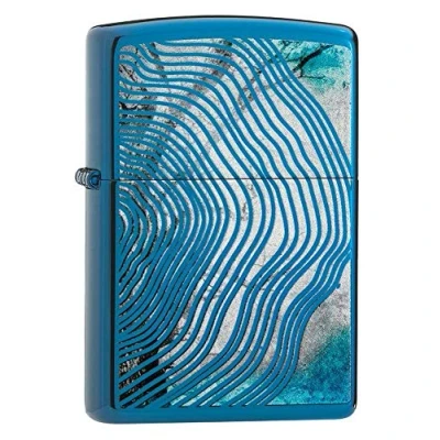 Imagen de Zippo Tree Rings Design Encendedor Resistente al Viento, Unisex Adulto, Azul, Normal