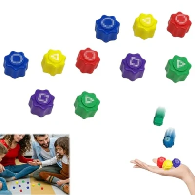 Imagen de Gxlaihly Juego Tradicional Coreano, de Gonggi, guijarros Piedra Gonggi Jack, Coreano Calamar para Entrenamiento coordinación niños y Adultos (10Pcs)