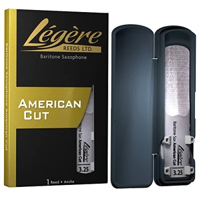 Imagen de Légère Reeds Barítono Saxófono Reed, American Cut, Dureza 3.25 (BSA3.25) Cañas Sintéticas Premium para Viento Madera