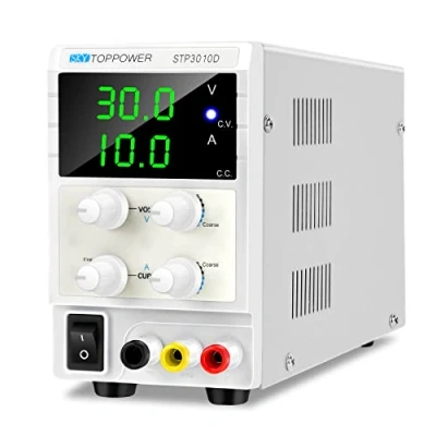 Imagen de Fuentes de Alimentación Regulables 0 30V/0 10A LED 3 dígitos Laboratorio Ajustable CC/CV Alimentatore CC per insegnamento in laboratorio, riparazione elettronica,DIY