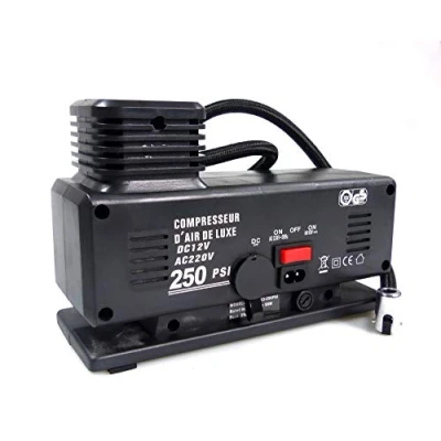 Imagen de CARTEC 231793 Compresor de aire 12, 220 250 17 eléctrico portátil, con alimentación por toma mechero