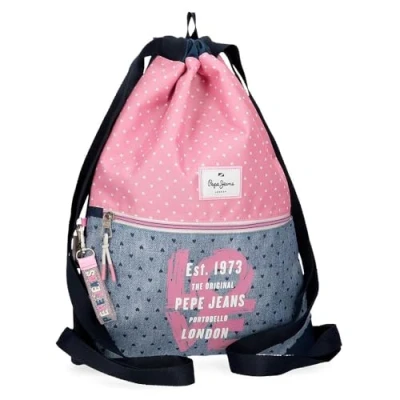 Imagen de Pepe Jeans Noni Denim Mochila Saco Multicolor 35x46 cms Poliéster by Joumma Bags