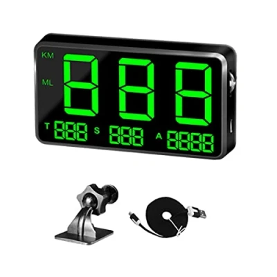 Imagen de Medidor de velocidad GPS, pantalla cabeza alta universal descarga coche HUD Digital Car GPS velocímetro KM/H MPH para bicicleta motocicleta