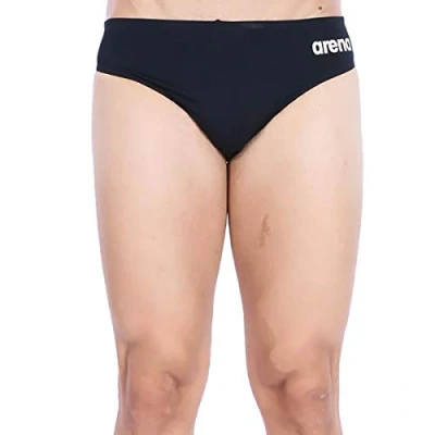 Imagen de Arena Solid Brief Bañador Slip, Hombre, Negro (Black/White), 65
