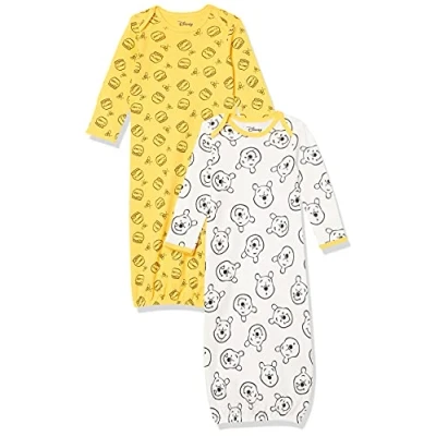 Imagen de Amazon Essentials Disney Marvel Star Wars Camisones Bebé Niño, Pack de 2, Winnie The Pooh Oh Bother!, 6 meses