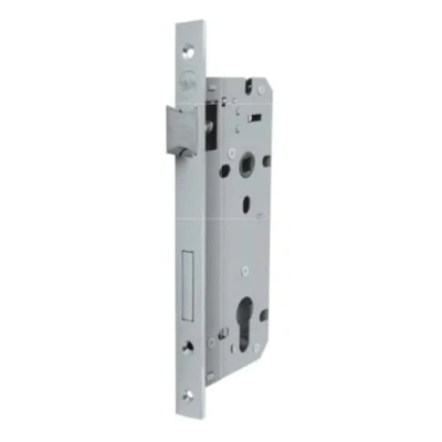 Imagen de Cerradura para enhebrar Puertas de Madera con Frontal Borde Cuadro, Entrada 45 mm, Distancia Entre Ejes 85 mm