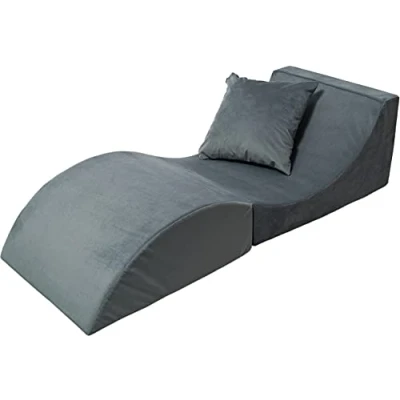 Imagen de Velinda Sofá Plegable, cómodo, Relajante, 3 en 1, Puff, Mesa