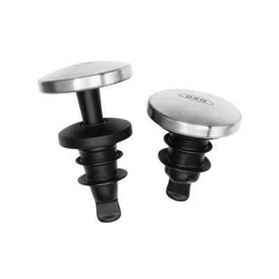 Imagen de Set de tapones para vino a prueba goteo OXO SteeL
