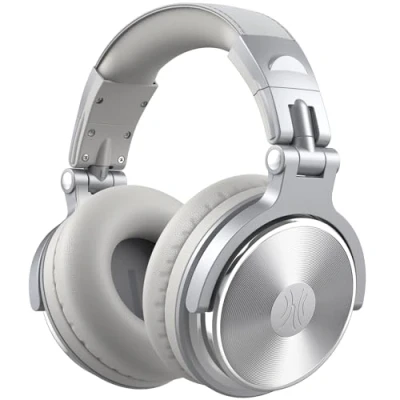 Imagen de OneOdio Pro 10 auriculares sobre la oreja, cableados con micrófono compartido, jack de 3,5 mm y 6,35 mm, para grabación, mezcla, monitoreo en estudio, DJ, guitarra, podcast, PC