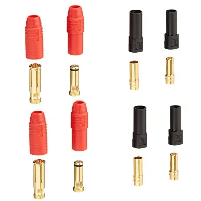 Imagen de dji S1000 S900 AS150 y XT150 Juego de Conectores Macho Hembra para batería RC Lipo [2 Pares Negro + 2 Rojo]