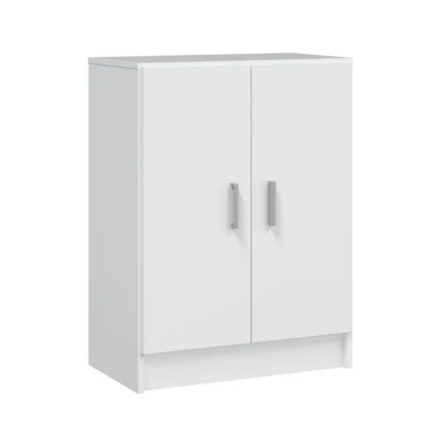 Imagen de Habitdesign Armario Multiusos Bajo, 2 Puertas, Acabado en Color Blanco Mate, Medidas: 59 cm (Ancho) x 80 (Alto) 37 (Fondo)