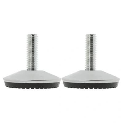 Imagen de M10 x 30 50 mm. Muebles patas de Nivelamiento, ajustable, suelo protector, base redonda para armario, oficina, pierna, 2 unidades