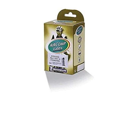 Imagen de MICHELIN Cámara Aircomp Latex 26 x 1.75 2.10, válvula Schrader (Gorda), 42 mm, Unisex Adulto, Color 884, 47/57 559