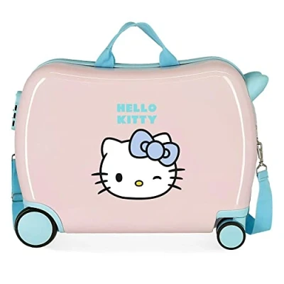 Imagen de Hello Kitty Wink Maleta Infantil Azul 50x39x20 cms Rígida ABS Cierre de combinación lateral 34L 1,8 kgs 4 Ruedas Equipaje Mano
