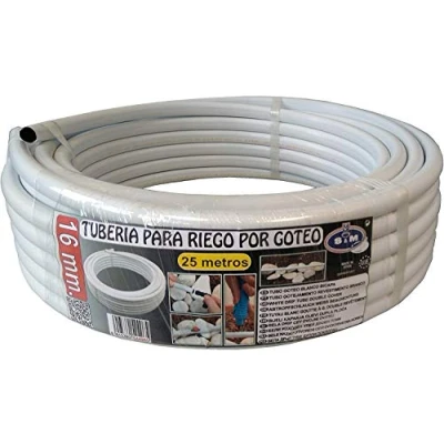 Imagen de S&amp;M 544965 Tubería de Goteo bicapa 16 mm x 25 Metros, Blanco, 41x41x12 cm